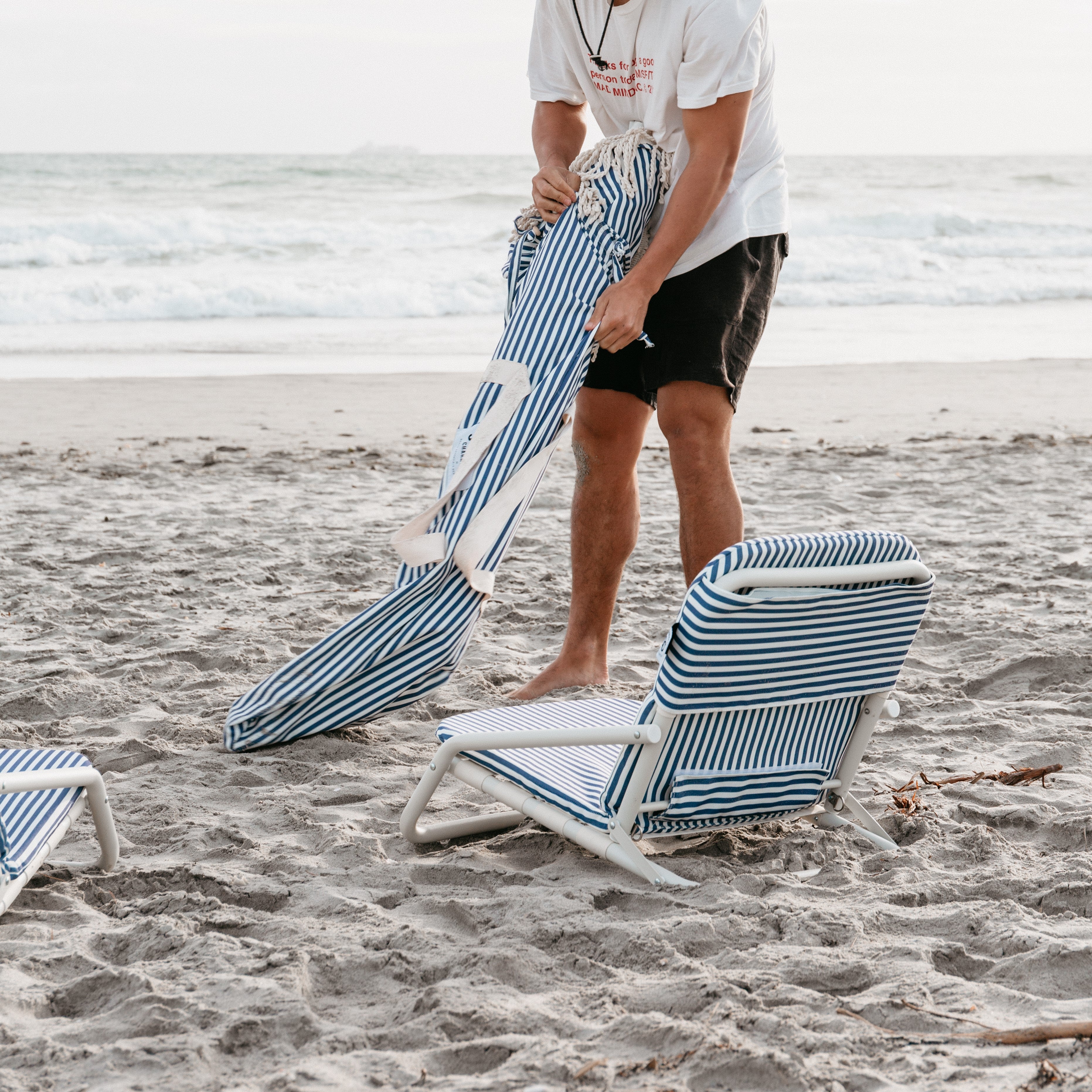 Striped best sale beach chair